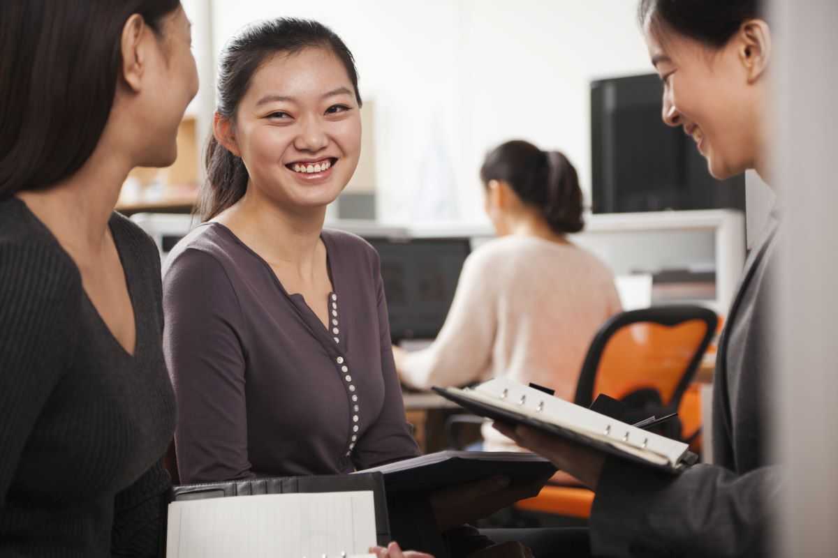 Women sharing information